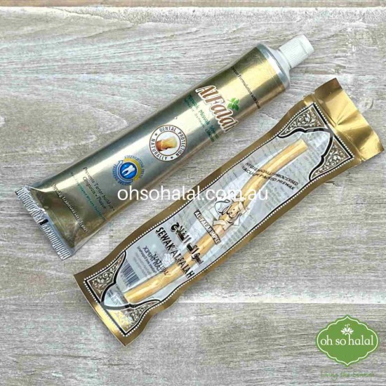 Al Falah Miswak Toothpaste Fluoride-Free with Miswak Stick