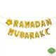 Ramadan Mubarak Gold Foil Balloon